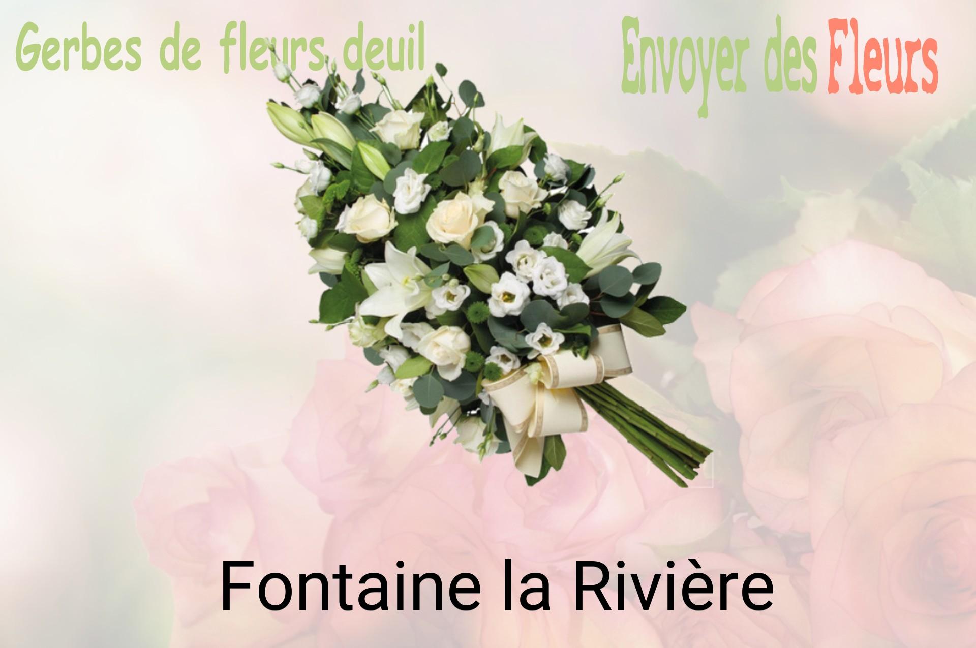 Gerbe de fleurs de deuil livrée à Fontaine-la-Rivière